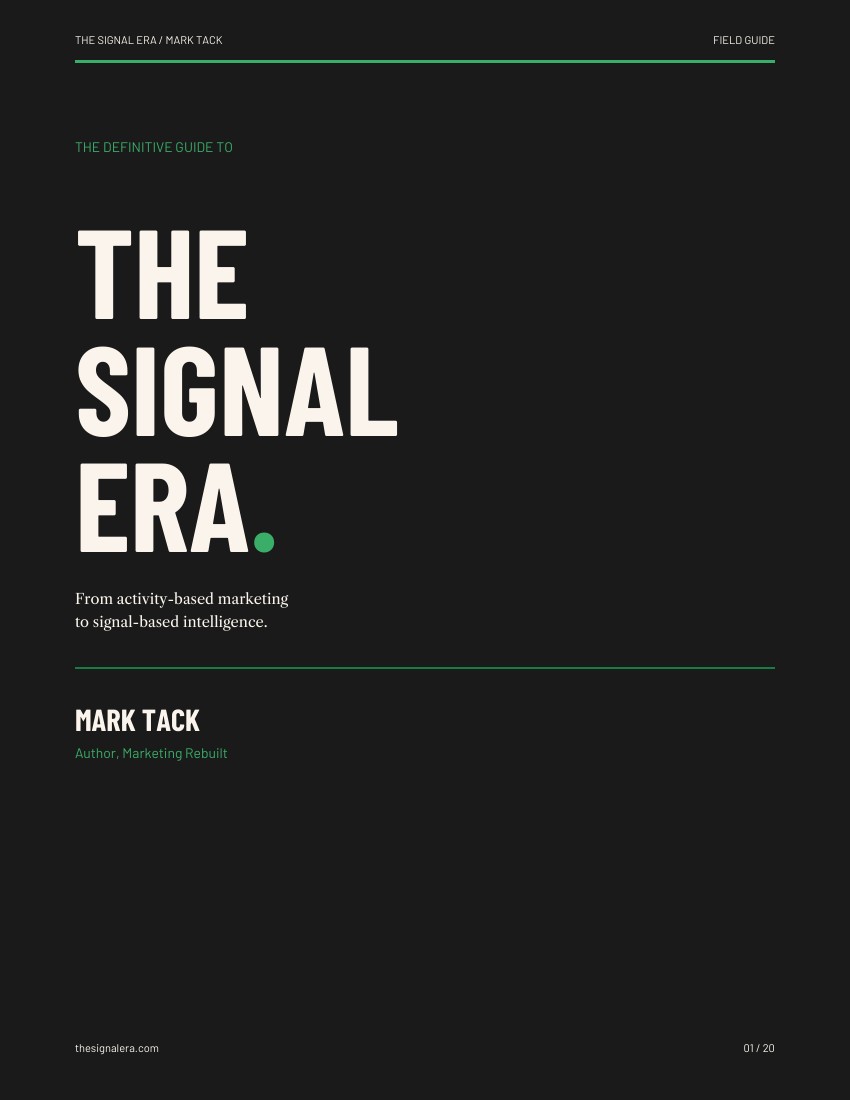 The Definitive Guide to the Signal Era, by Mark Tack